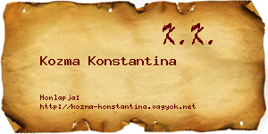 Kozma Konstantina névjegykártya